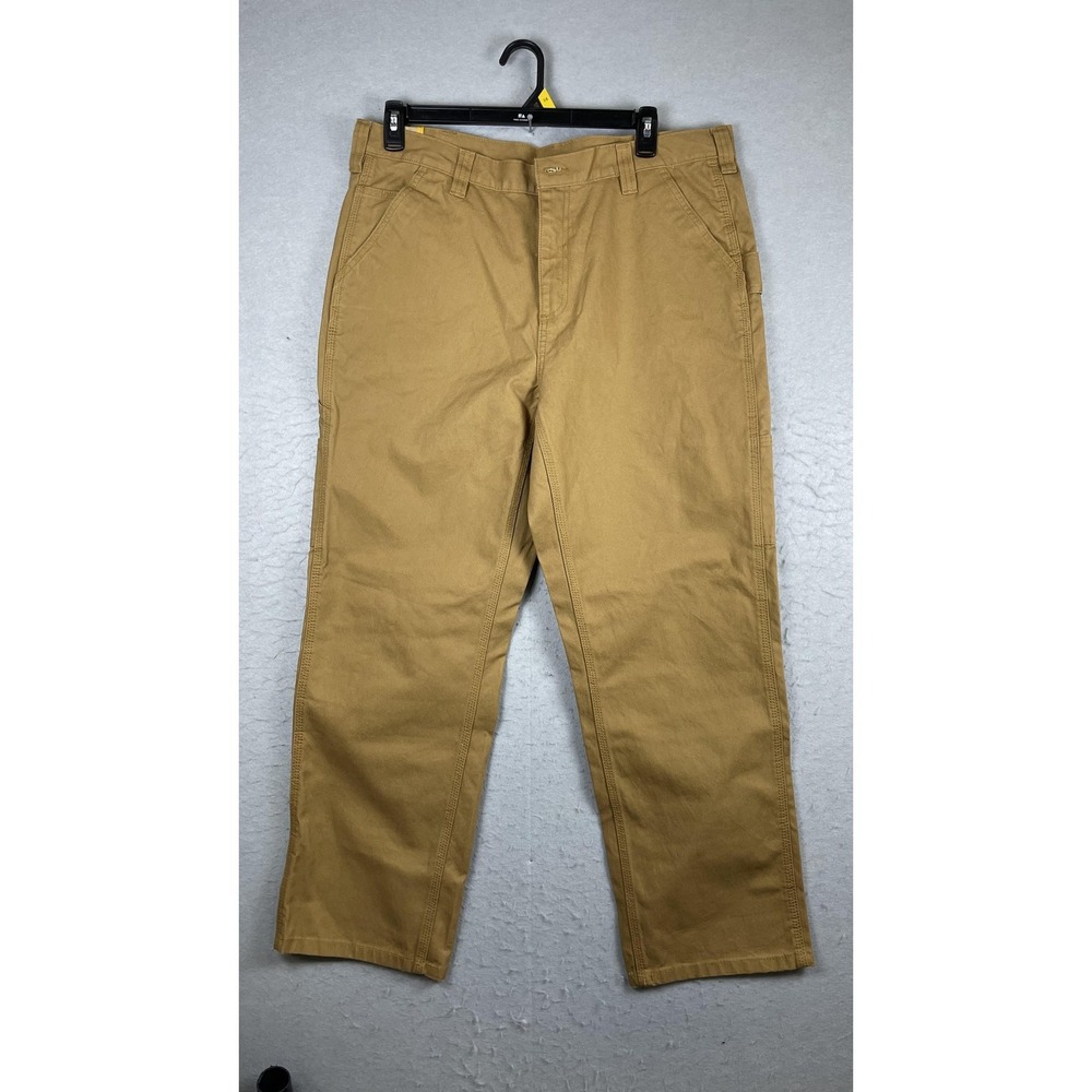 Brahma‎ Carpenter Pants Mens 36x30 Brown Relaxed Fit Canvas Workwear Pockets